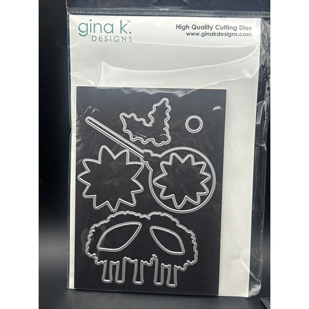 Gina K designs Merry And Bright Dies  For Photopolymer Stamps